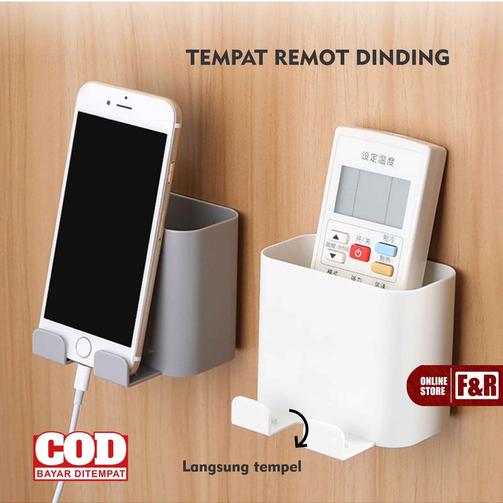 Tempat Remote Dinding Tempat Penyimpanan Serbaguna Mutifungsi Organizer HP Handphone Remot Stop Kontak