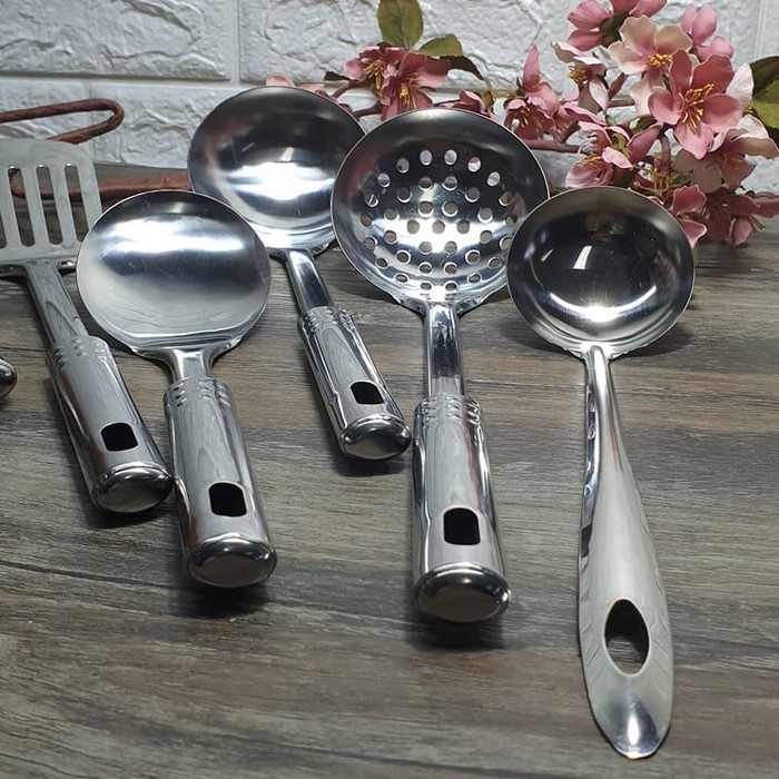 Alat Masak komplit sodet set6 sodet stainless set 6pc