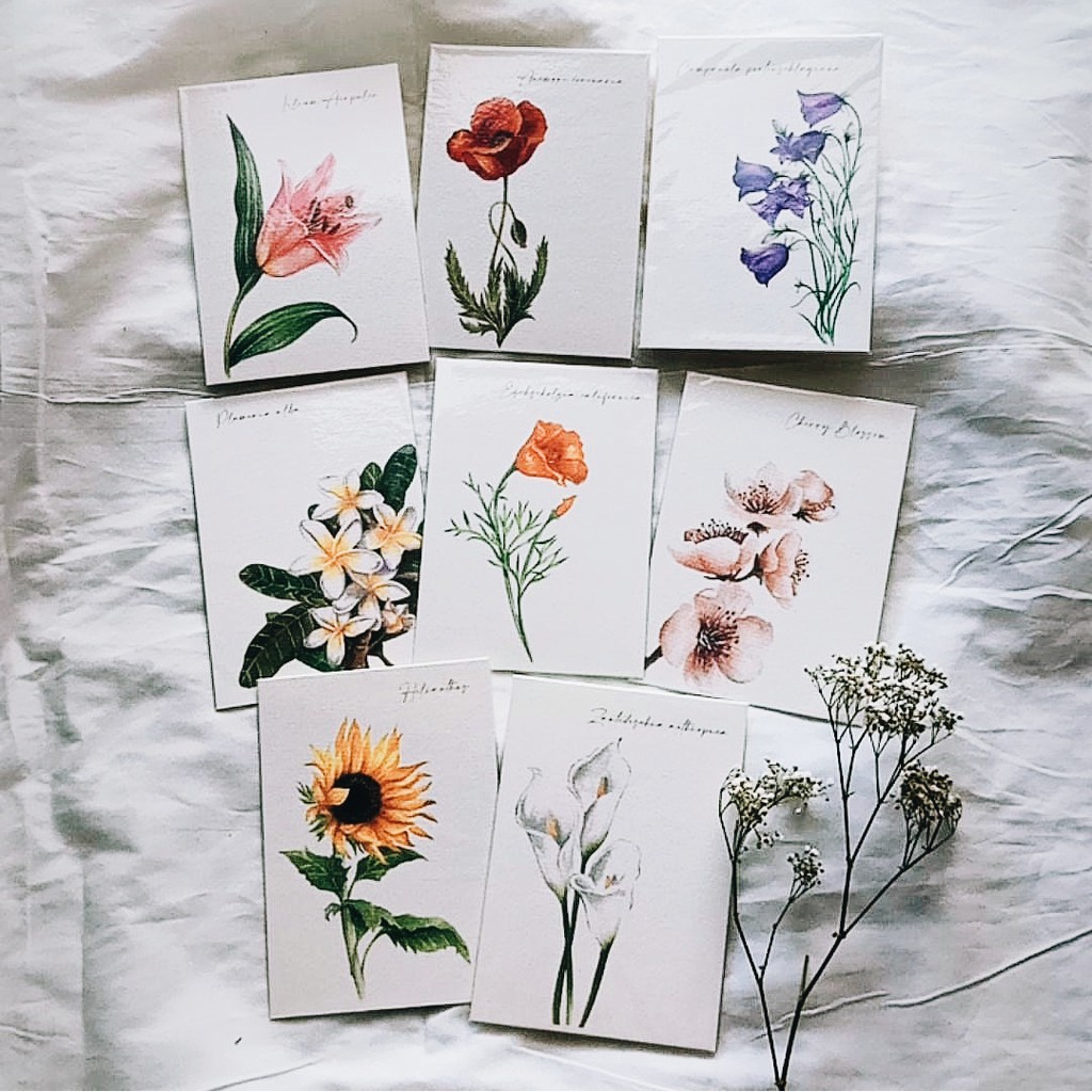 

[Artopia] Postcard Flower Edition by IMAGINEARTWORK14 | Pretty Kartu Pos | Watercolor | Ilustrasi