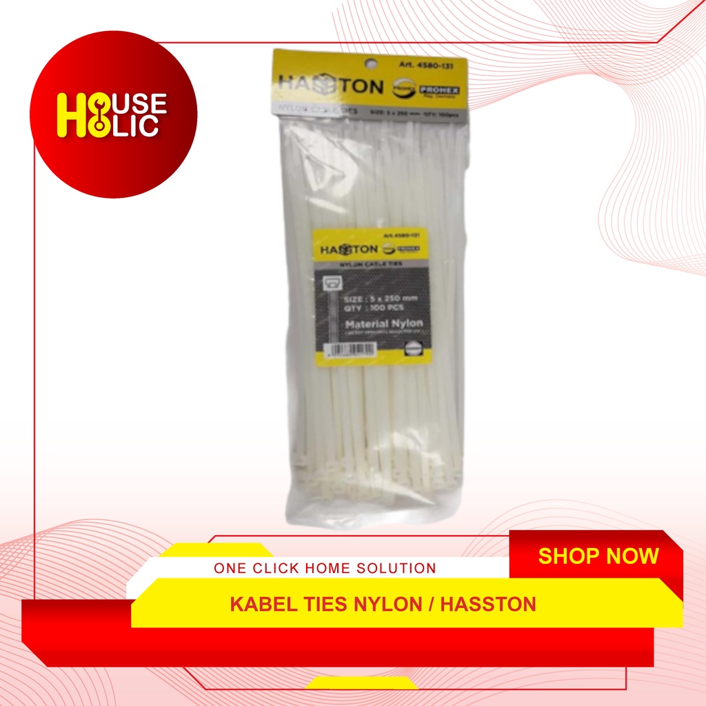 Nylon Cable Ties 25 Cm / Kabel Tie Cabel Tis 25cm / Klip Kabel Hasston