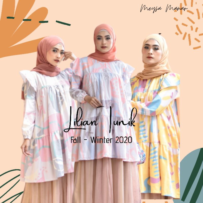 Meysa Manar Printed  Tunik Toyobo [HOT ITEM ONE SET] - Lilian Tunik LANGSUNG KIRIM