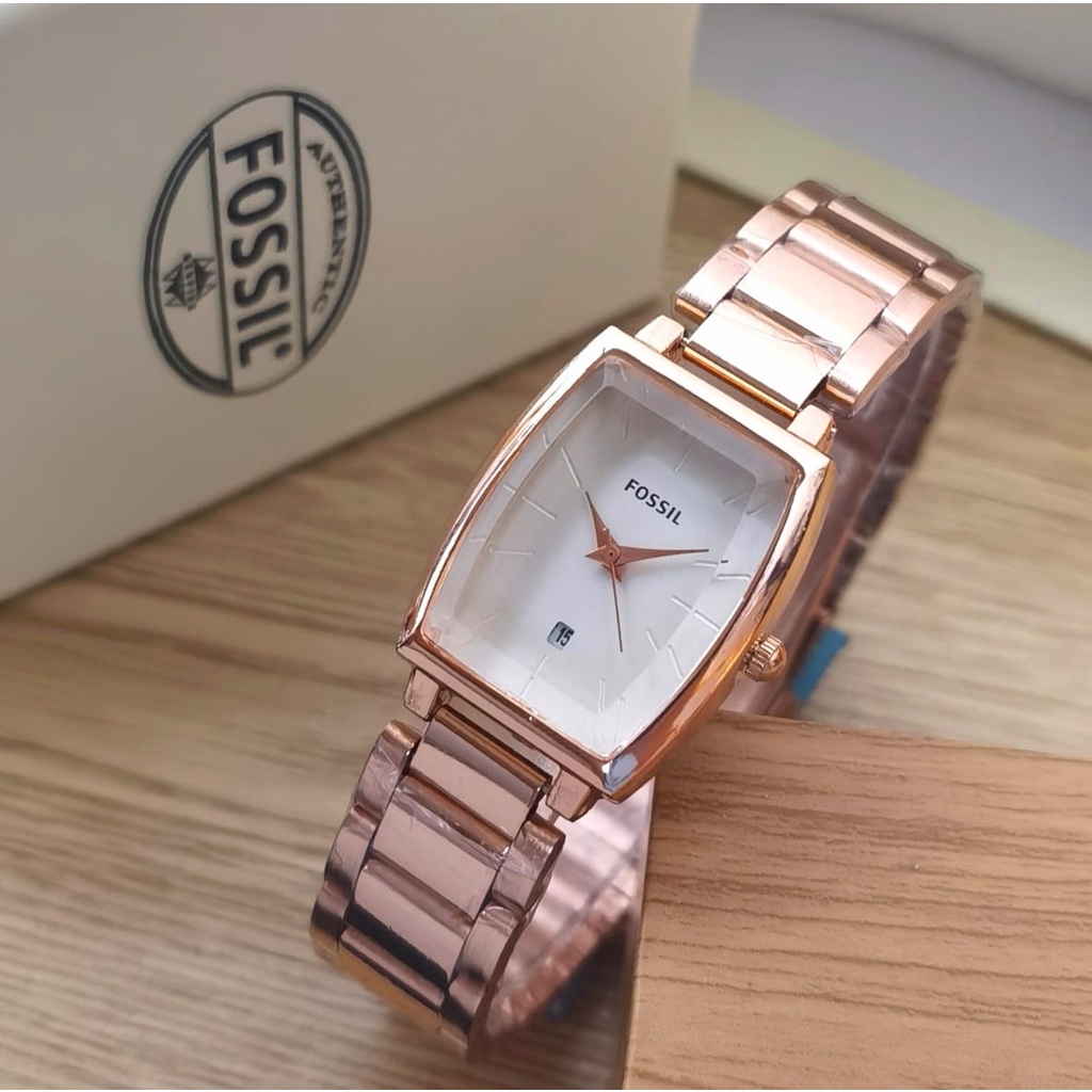 Grosiran Jam Tangan Wanita F2565YO Analog Strap Stainless Steel Tanggal Aktif Include Box Jam Tangan Exclusive (COD)