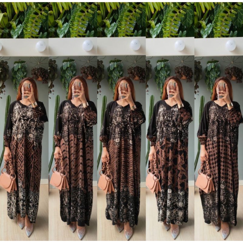 GUDANG BAJU DASTER GAMIS KAFTAN LOWO KELELAWAR BATIK PEKALONGANN ASLI JUMBO MODERN PREMIUM BUSUI