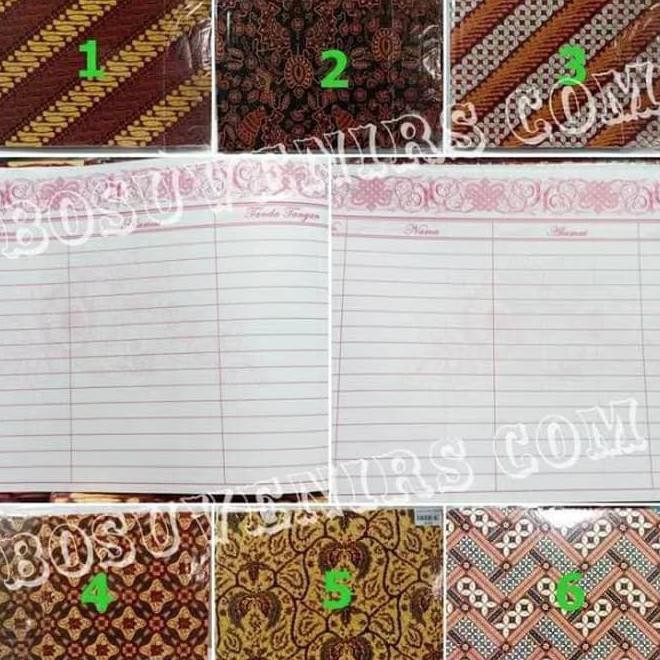 

Set Buku Tamu Undangan Motif Batik ( Isi 2 Buku) / Guest Book / Buku Kode 700