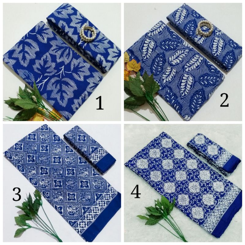Kain Batik Cap Biru BCA Bahan Batik Warna Biru Kain Batik Cap Biru Kain Batik Warna Biru Kain Seraga
