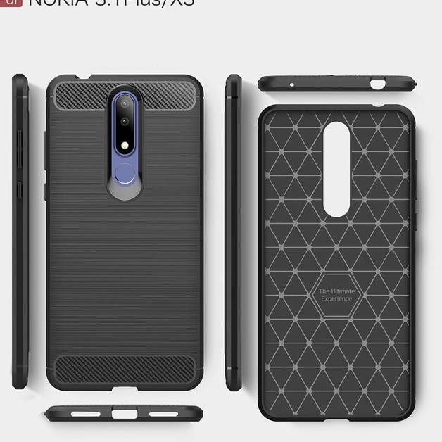 Soft Case Nokia 3.1 Plus Rugged Armor - casing cover nokia 3.1 plus - Izhar.Farida