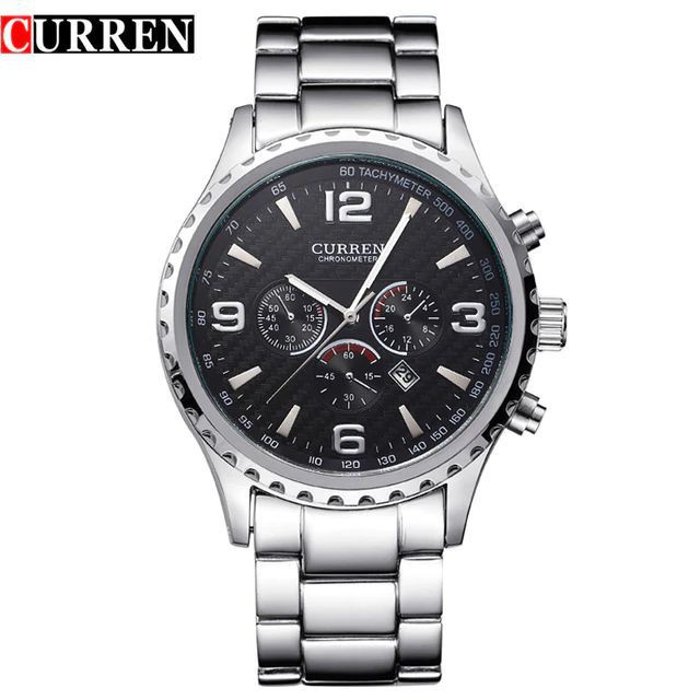 CURREN 8056 Jam Tangan Pria Analog Stainless Steel Chronograph Tidak Aktif WATCHKITE WKOS