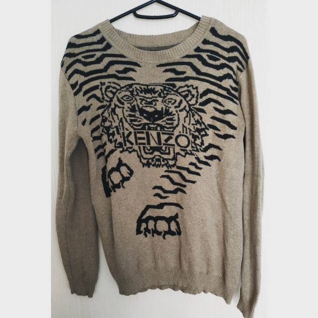 preloved sweater rajut halus kenzo coklat