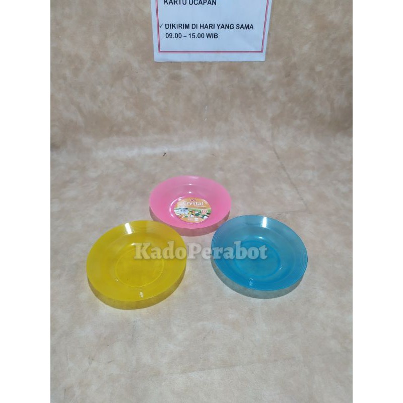 piring plastik KH crystal no 6 - piring anak tk - piring anak playgroup