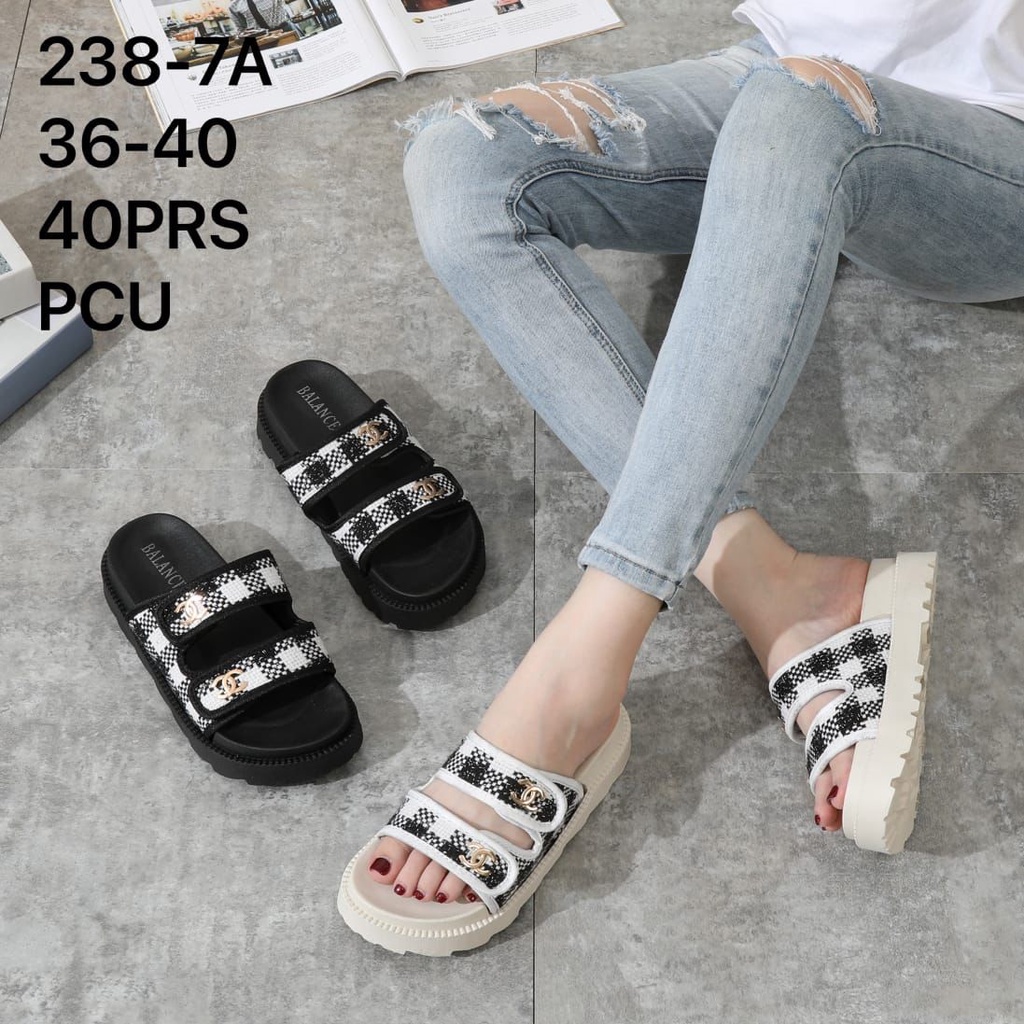 SANDAL WEDGES WANITA MODEL TERBARU BALANCE / 238-7A SIZE 36-40 / SANDAL WANITA BAN DUA TERBARU