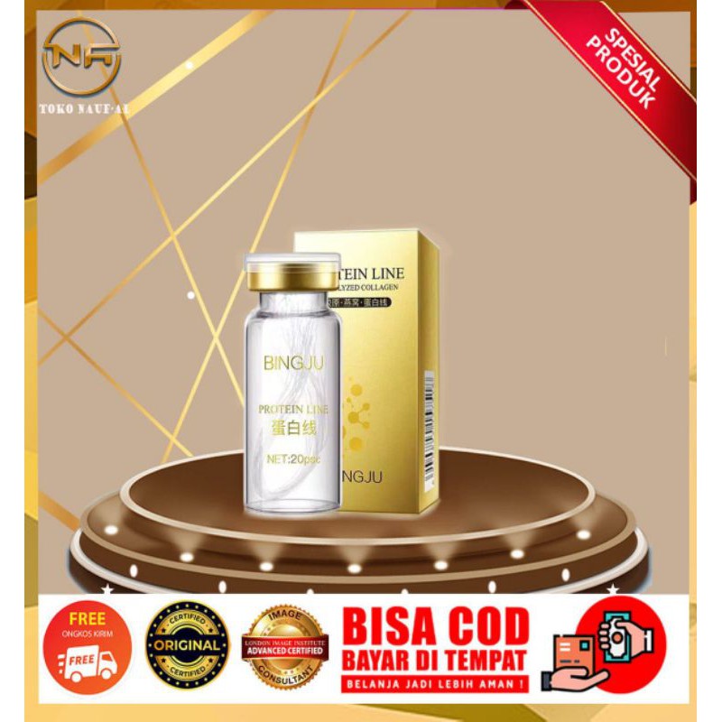 [ORIGINAL] BINGJU PROTEIN LINE Tanam Benang Tanpa Jarum Serum Perawatan kecantikan wajah gold