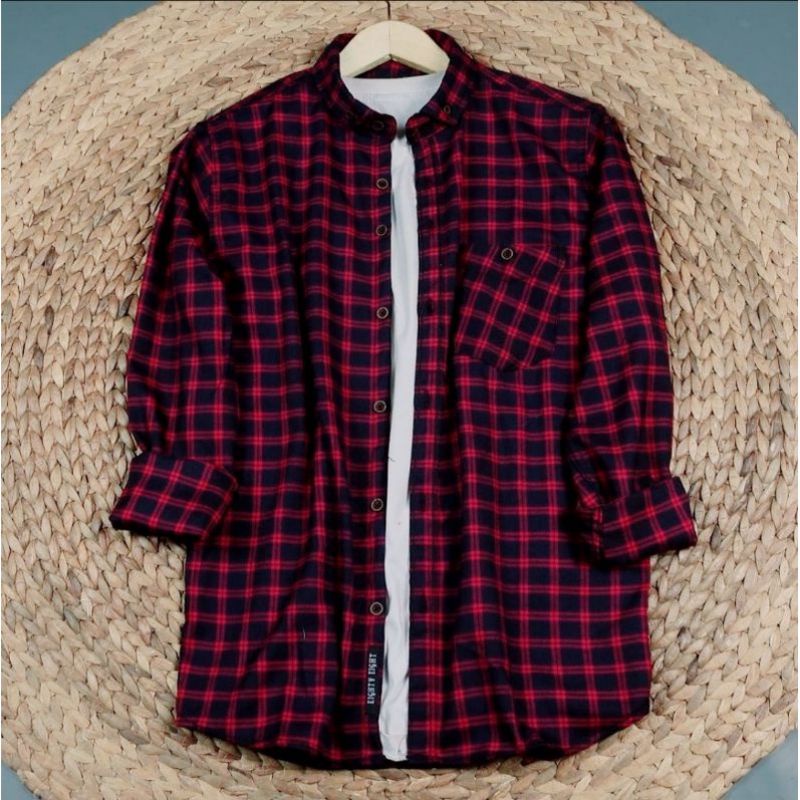 Promo Kemeja Flanel Pria Wanita Kualitas Premium Lengan Panjang Unisex Exklusif 2021 (Murah) / Fashi