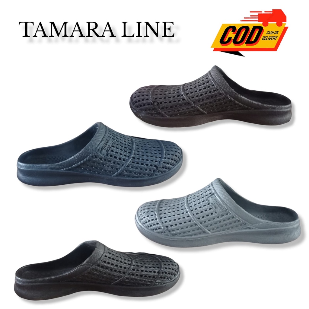 Sandal Selop Karet Pria Tamara Line 223 – Anti Licin & Tebal | Sepatu Sandal Slip On Nyaman