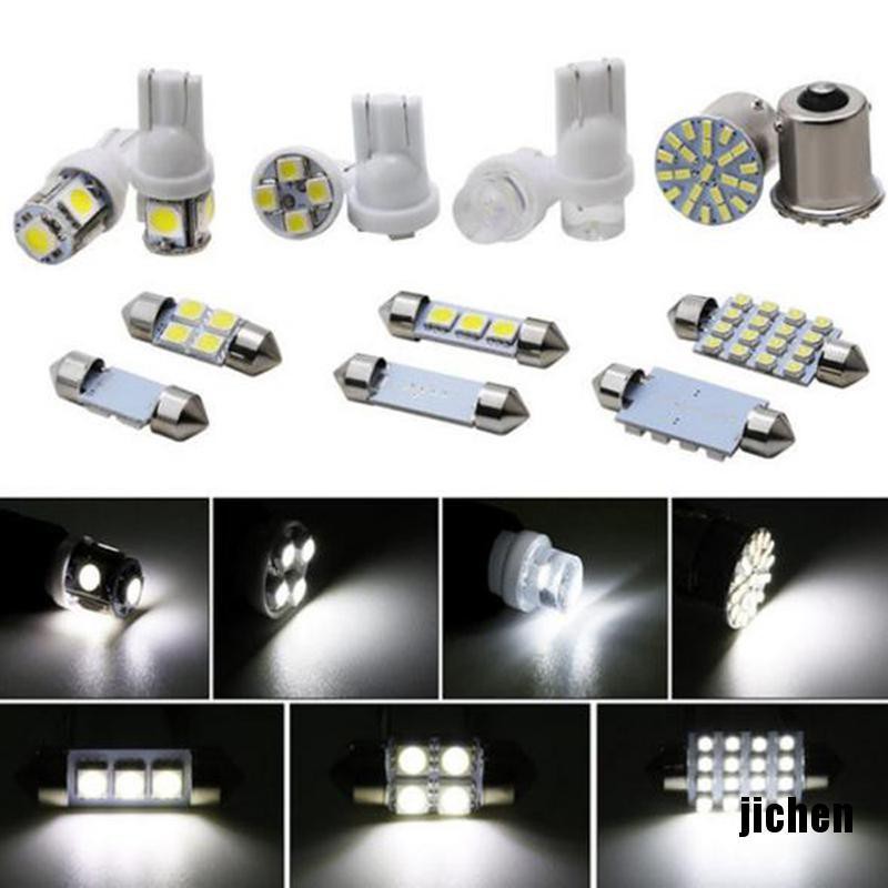 fast-shop 14Pcs/set Color LED Interior Package Kit Super Bright For T10 31mm Map Dome License Plate Lights Useful and Practical