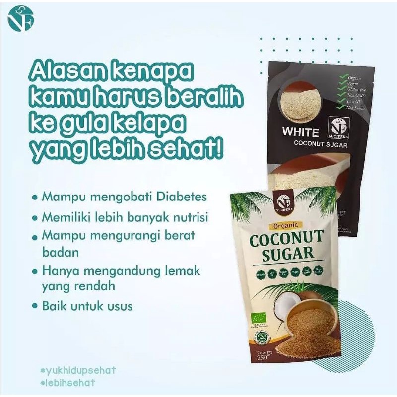

GULA DIET & MPASI WHITE COCONUT SUGAR NUCIFERA ORGANIK
