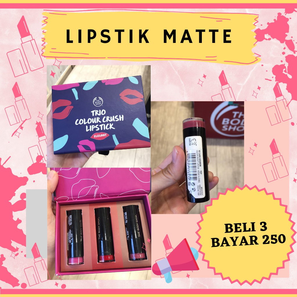 Lipstik Matte Colour Crush lip ORIGINAL THE BODY SHOP