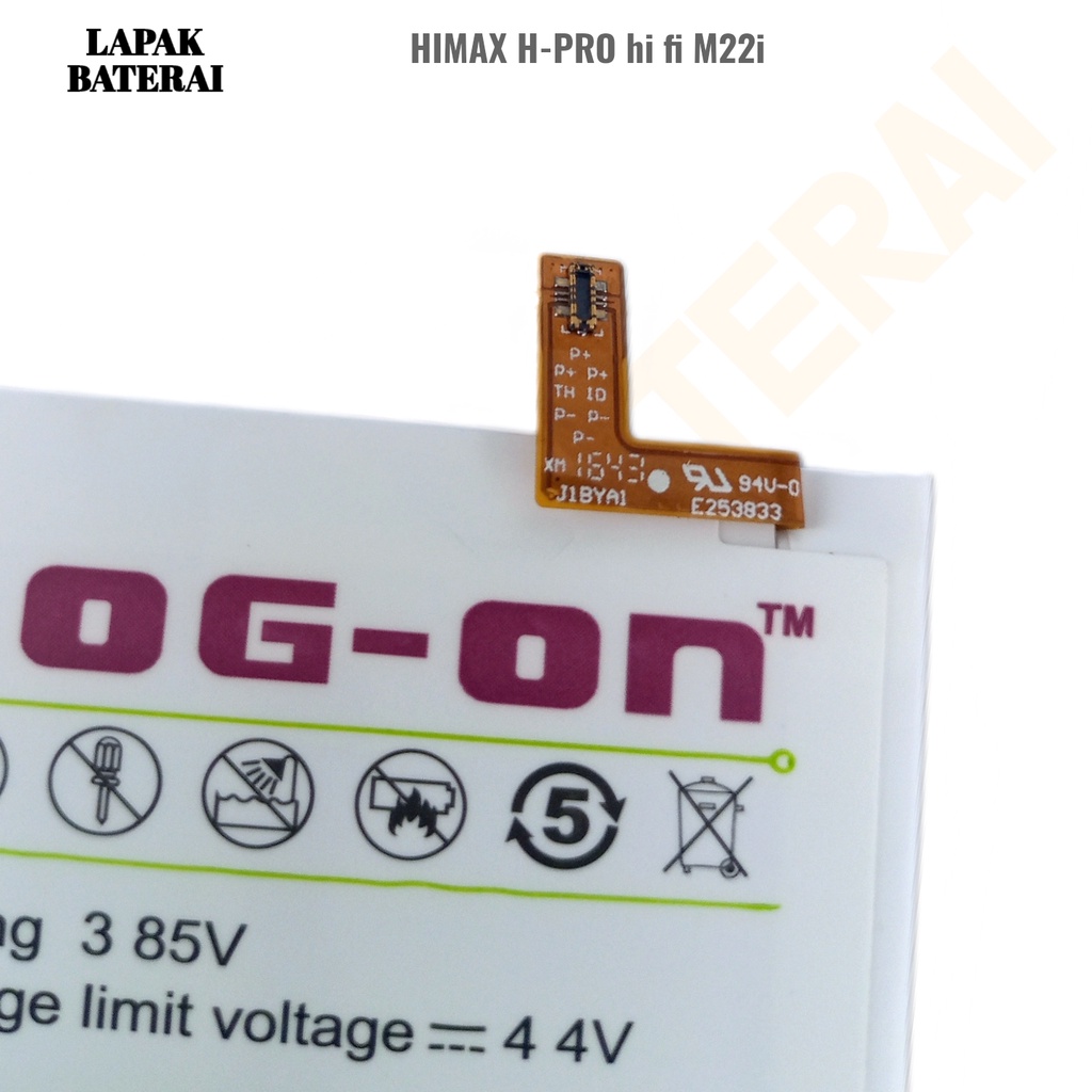 LOG - ON Himax Baterai H pro M22i Baterai Double IC Protection Battery Batre