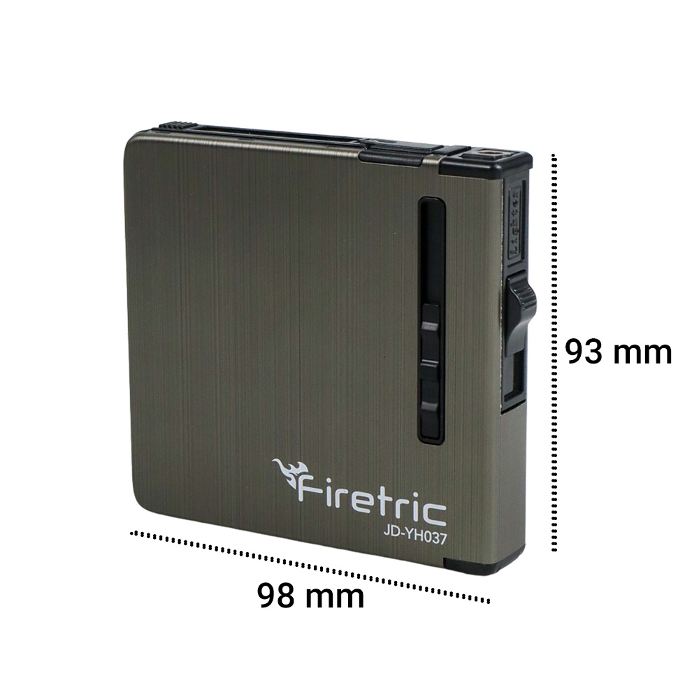 Firetric Kotak Rokok 20 Slot dengan Korek Gas - JD-YH037 - Black