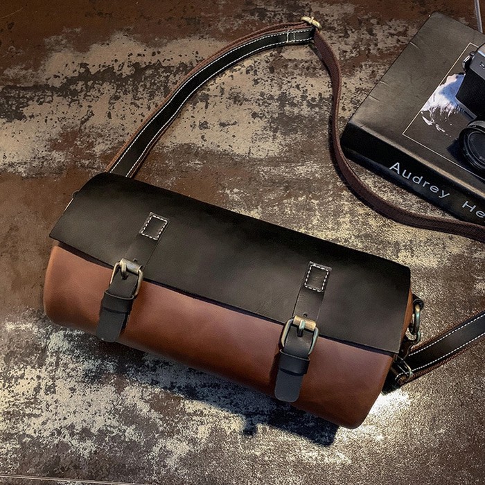 Tas Selempang Kulit Pria Slingbag Crazy Horse Retro T&S ROLL