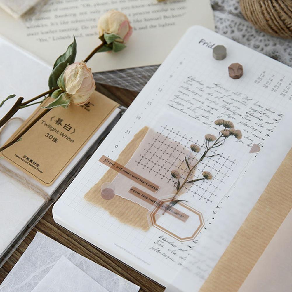 Solighter 30PCS Scrapbooking Kertas Tisu Hadiah Kolase Bunga Handmade Scrapbook Dekorasi