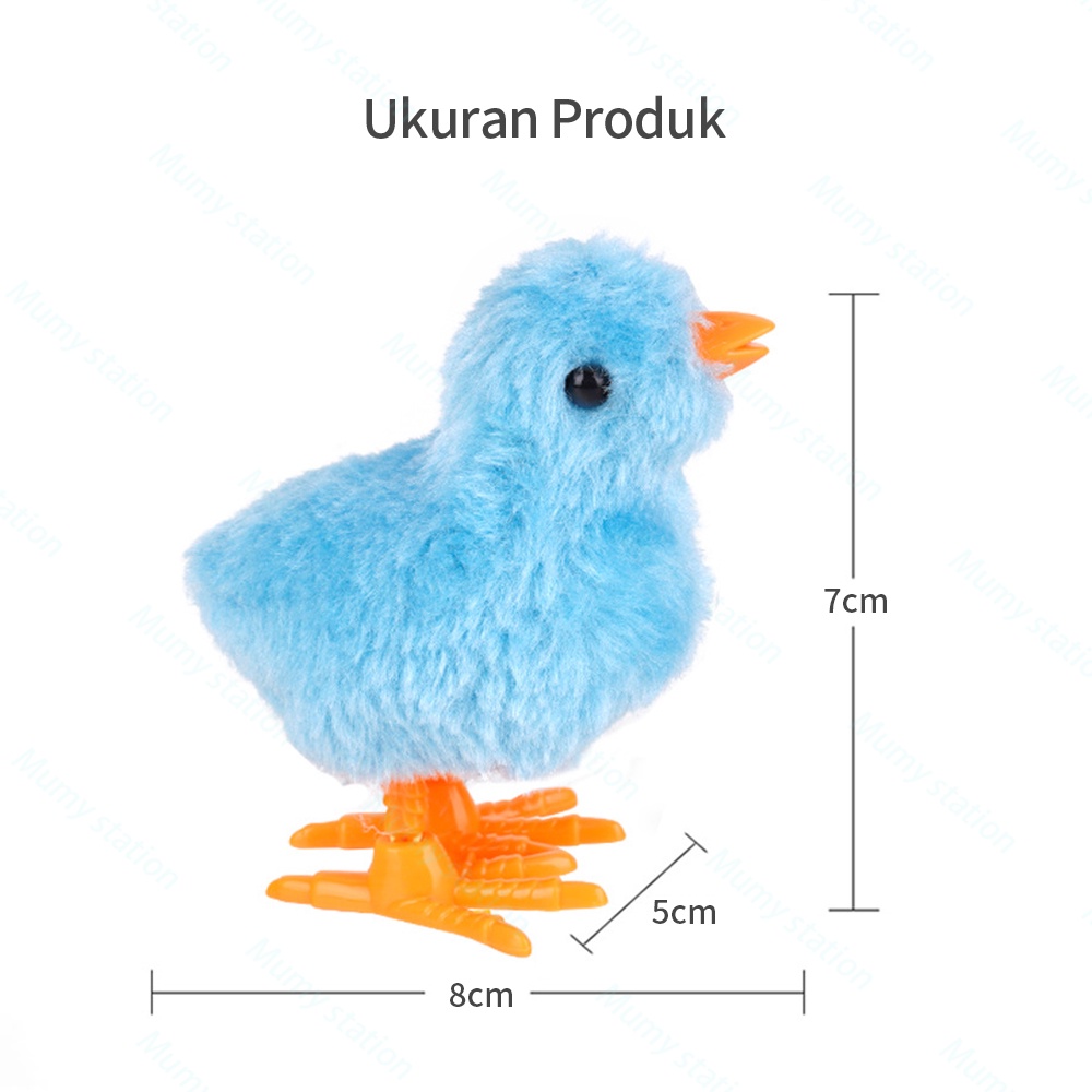 Mumystation Mainan bayi anak ayam lucu  plush toy  berjalan inertial force