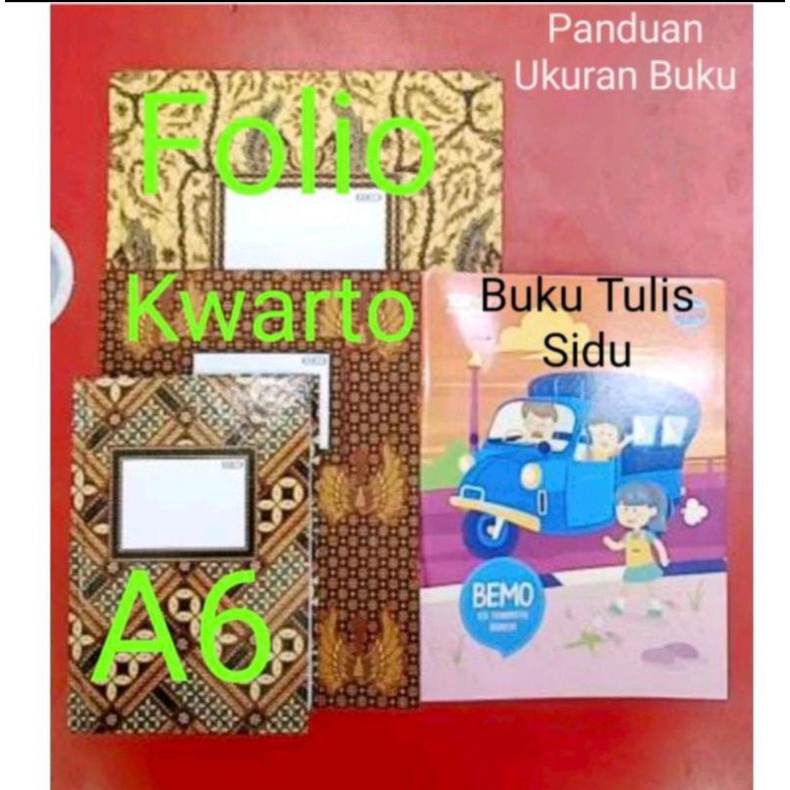 Buku Tulis Kecil Kiky A6 300 Lembar Hard Cover (16x11cm) isi (Ukuran Notebook) Batik &amp; Kotak