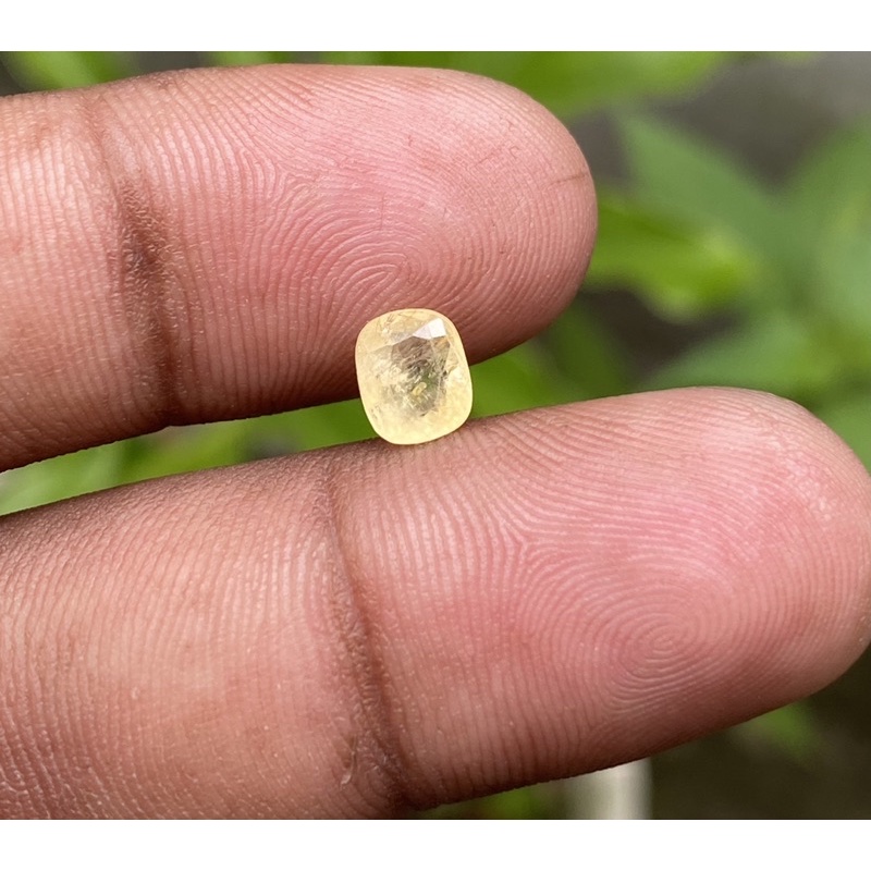 Natural Yellow Sapphire Ceylon srilanka Batu Yellow Safir selon srilangka Dim 6.5x5.5x3.5