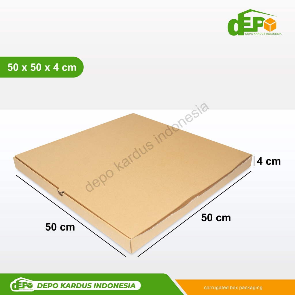 

Box 50x50x4 LD Pizza Besar/Kardus/Karton/boxpizza/Pizza/Hampers/gotti/tinggi4
