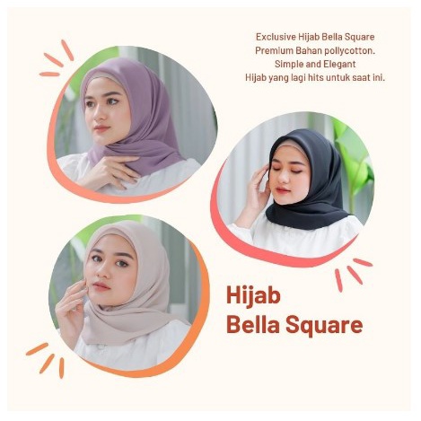 [SUPER MURAH &amp; BISA GROSIR] Jilbab Segiempat Polos BELLA SQUARE Hijab Segi Empat POLLYCOTTON BELLA SQUARE Warna Lengkap BISA COD PART 1