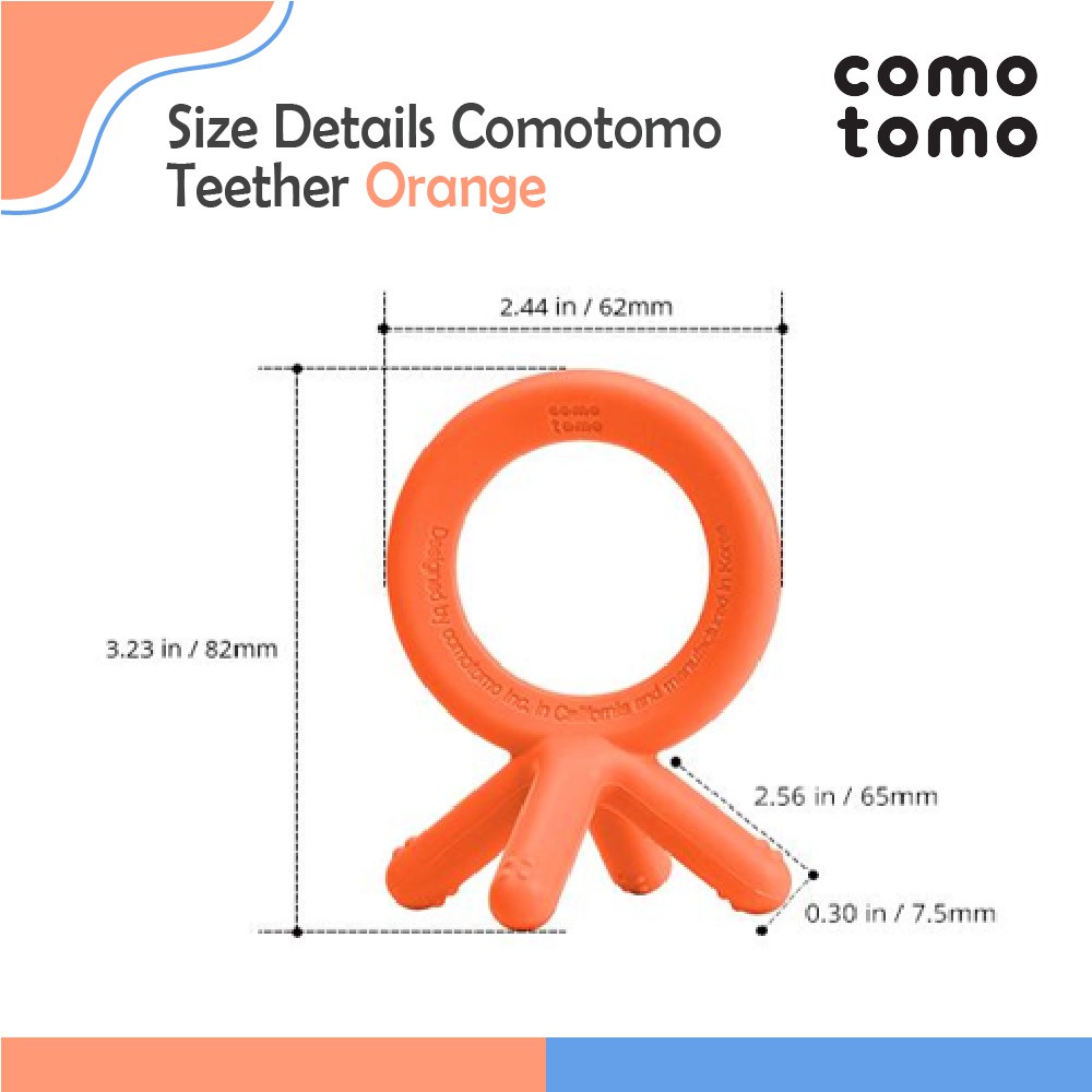 Mainan Gigit Gigitan Bayi Comotomo Silicone Teether