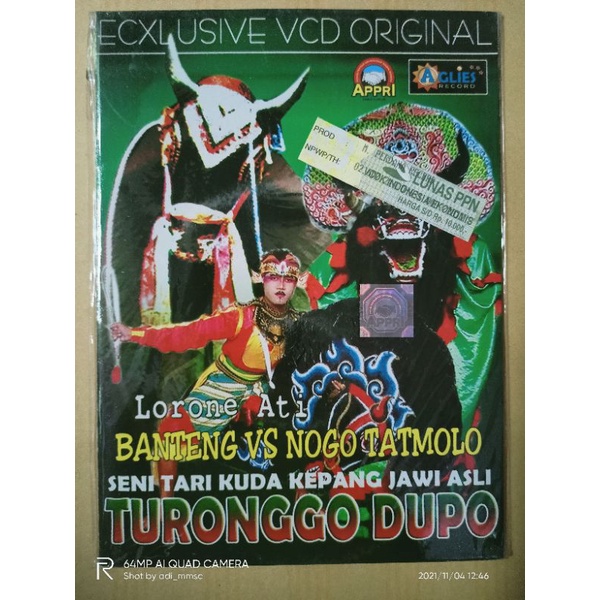 VCD original jaranan Turonggo dupo
