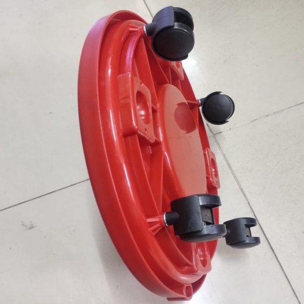 Tempat Tatakan Roda Tabung Gas Elpiji Serbaguna QTECH/TROLLY GAS LPG MERAH MULTI PURPOSE