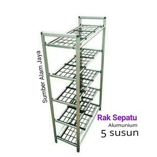  RAK  SEPATU  ALUMINIUM 5 SUSUN Shopee  Indonesia