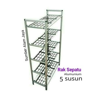  RAK  SEPATU  ALUMINIUM  5 SUSUN Shopee Indonesia