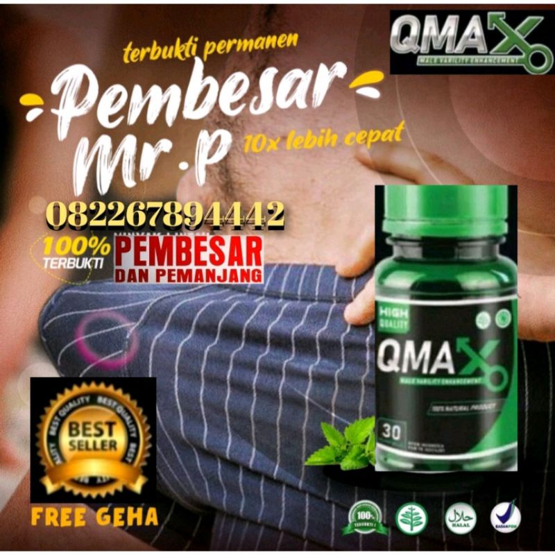 QMAX Original Asli herbal alami obat kuat pembesar penis permanen Alat Vital Mr P Pria kelamin