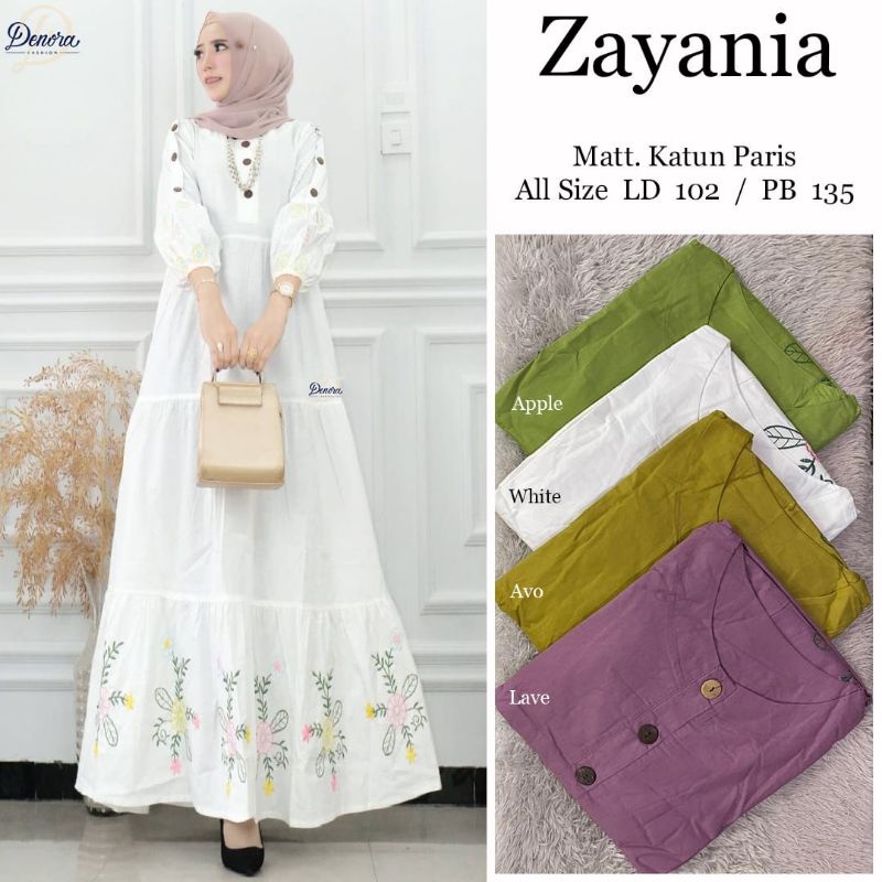zayania dress Maxi katun paris bordir
