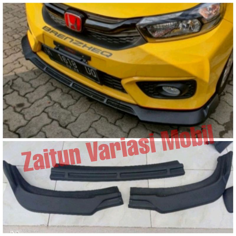 lips bumper winglet bemper depan brio rs satya 2016 - 2021 hitam doff