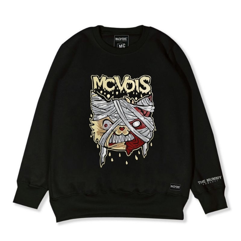 Sweater Crewneck Metal Mc voic pria/cewe Premium Distro