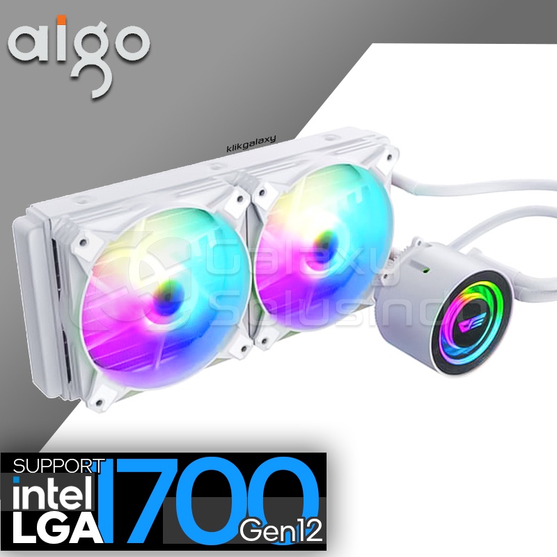 AIGO DARKFLASH DX240 TWISTER ARGB Liquid CPU Cooler - White