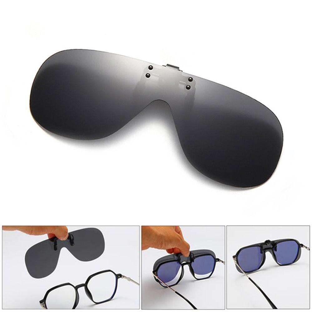 Needway  Night Vision Sunglasses Fashion Driving Polarized Sun Glasses Flip Up Clip on Anti-UV Night Vision Lensa Memancing Terpolarisasi Kacamata Miopia Kacamata Klip