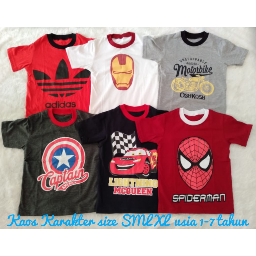 PAKET HEMAT DAPAT 5 KAOS ANAK FREE ONGKIR-1