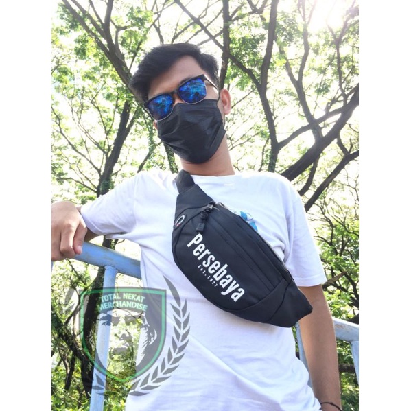 Tas Waistbag Persebaya Surabaya Anti Air – Sling Bag Bonek Original Pria Wanita Premium
