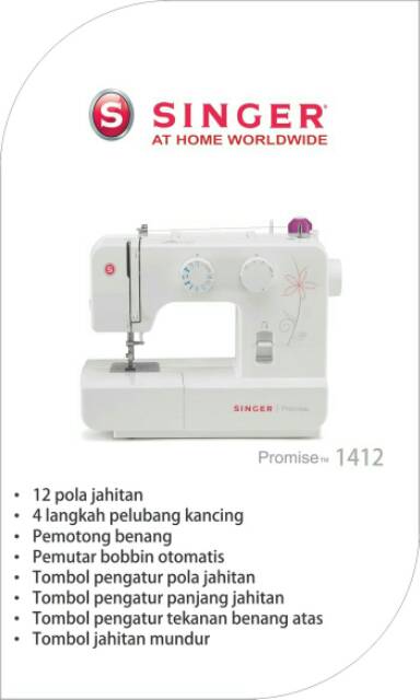 SINGER 1412 Promise Mesin Jahit Portable