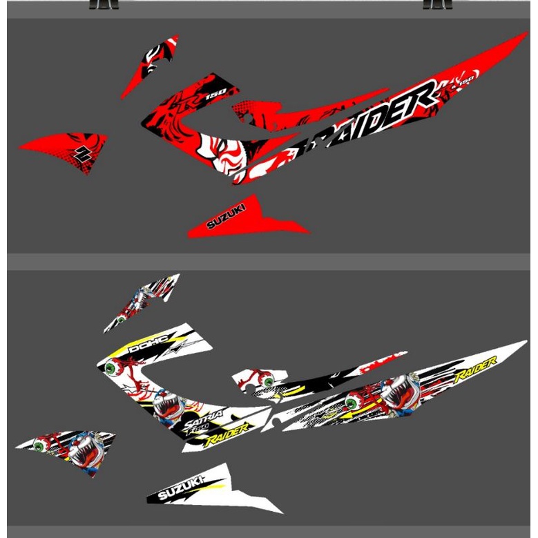 Striping Satria Fu / F 150 Facelift 2013 2014 2015 Variasi Stiker Motor Sticker Skotlet Scotlite Lis