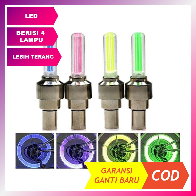 Tutup Pentil Ban Lampu Hiasan LED LAMPU SEPEDA MOBIL MOTOR