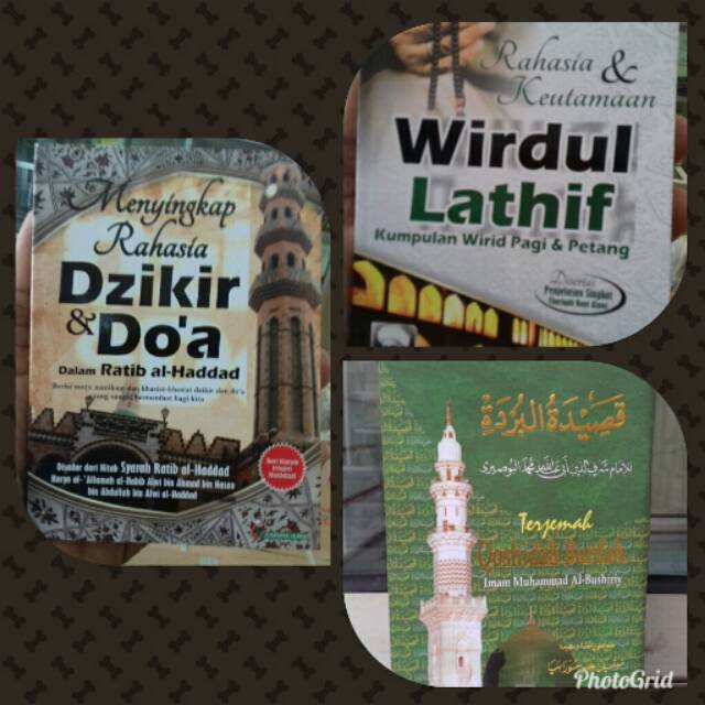 Satu Paket 3 Buku Rahasia Zikir Dan Doa Dalam Ratib Al Haddad Dan Terjemah Wirdul Latif Burdah Shopee Indonesia