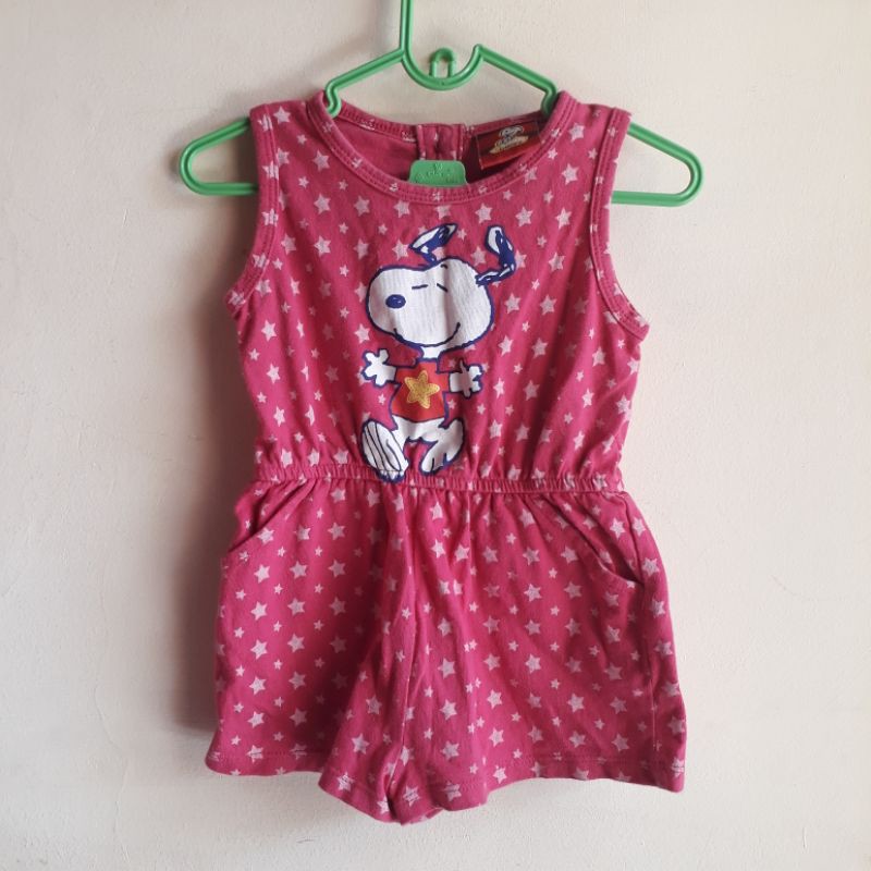 Jumsuit Snoopy baby usia 12-18 bulan