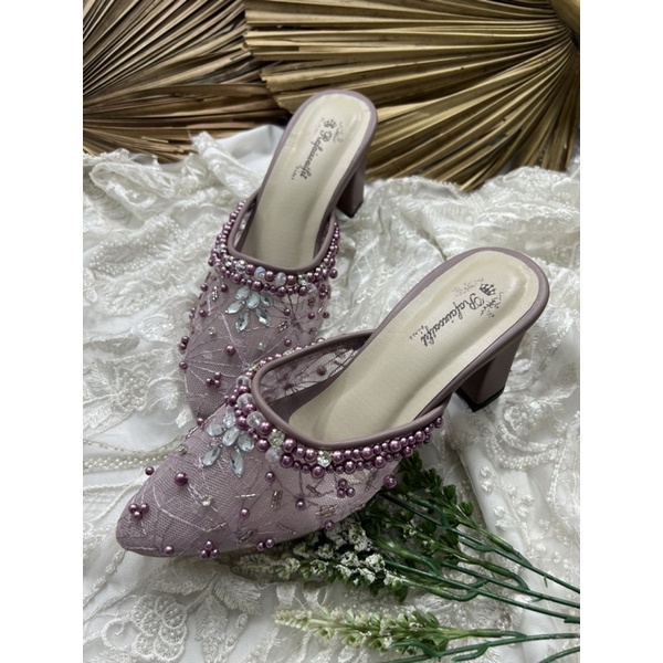 sepatu Rafaizoutfit Zaneta wrna mauve tinggi 7cm tahu