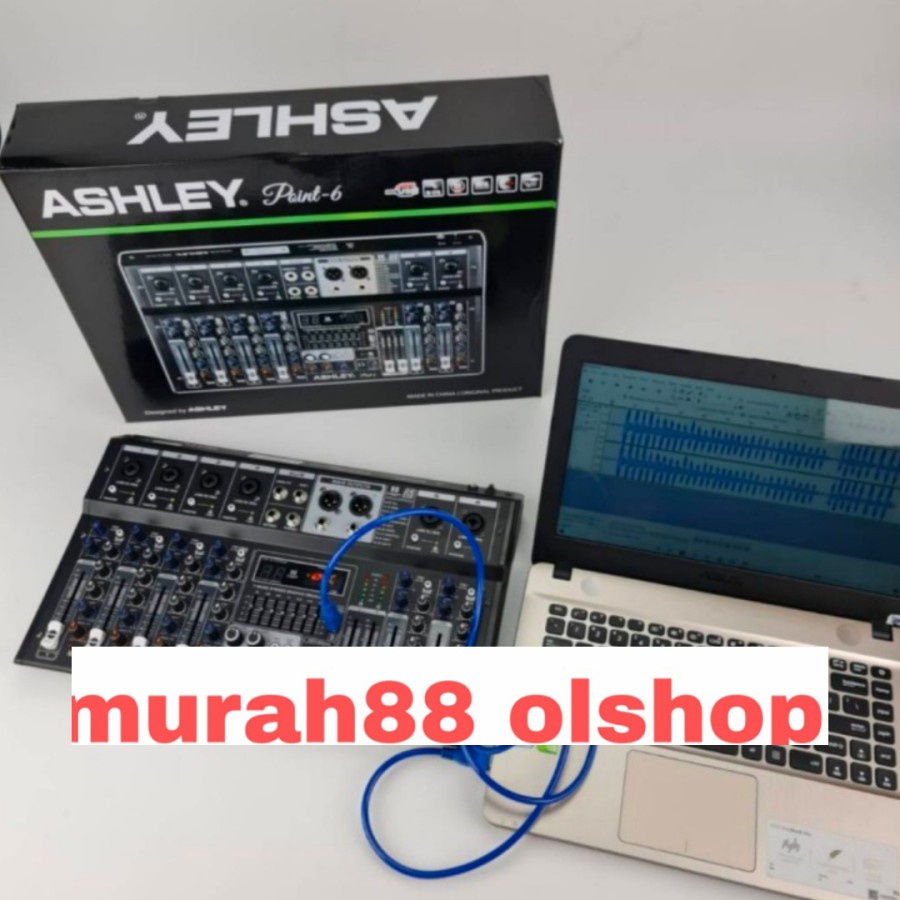 Mixer 6ch ashley point-6/point6/point 6 bluetooth original