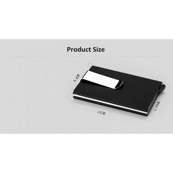 Luxury Men Automatic Pop Up Aluminum Business Card Holder Soft Card Case Catridge with RFID Blocker